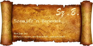Szemján Benedek névjegykártya