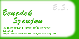 benedek szemjan business card